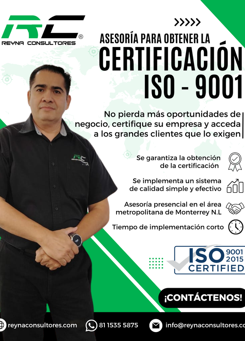 Ing. David Reyna, Reyna Consultores: asesoría para obtener la certificación ISO 9001